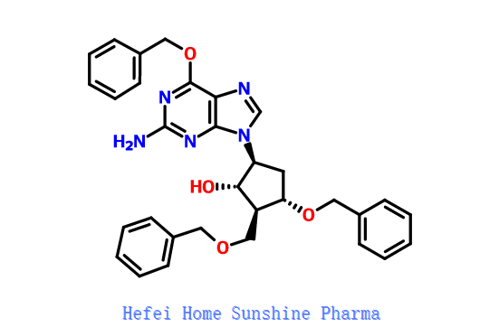(1S, 2S, 3S, 5S) -5- (2-amino-6- (benziloksi) -9H-purin-9-il) -3- (benziloksi) -2- (benziloksimetil) ciklopentanol CAS 142217-77-4
