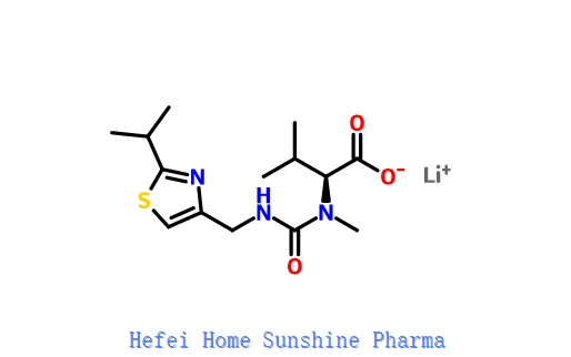 N-[N-metil-N-((2-izopropil-4-tiazolil)metil)amino)karbonil]-L-valin, litijeva so CAS 201409-23-6